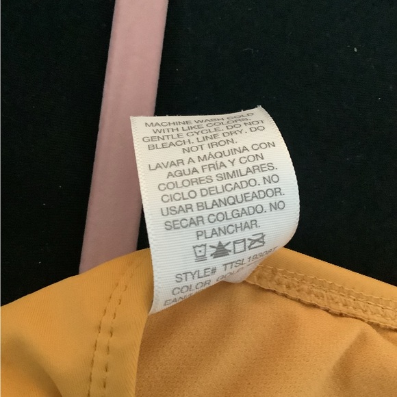 Time And Tru bikini top gold crocheted look built in bra removable pads …500 - Picture 11 of 13